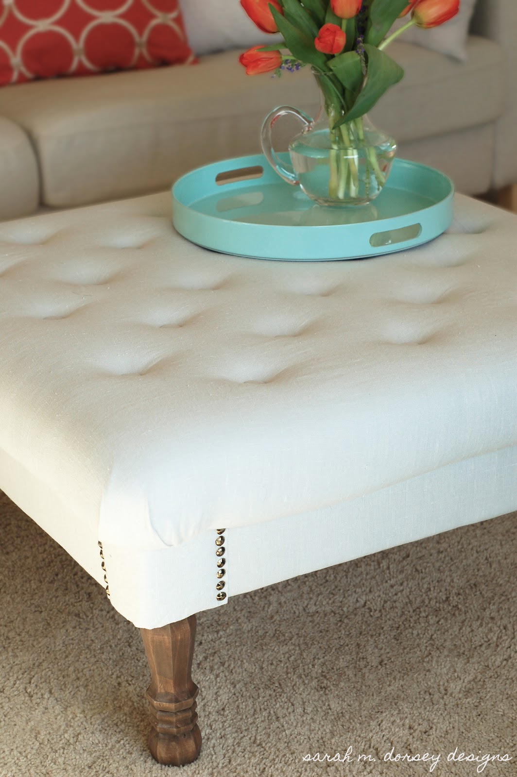 DIY Tufted Ottoman