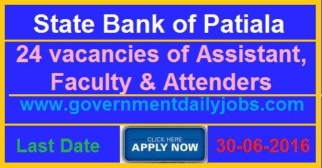 ASSISTANT, FACULTY & ATTENDER IN SB PATIALA RECRUITMENT 2016