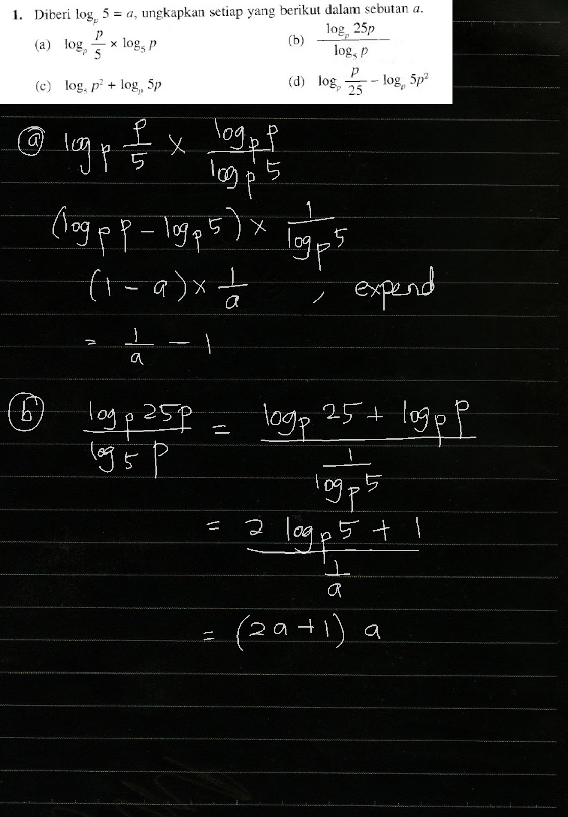 F4 Add Math Bab 5 Indeks Dan Logaritma Latihan 14 Ms 83