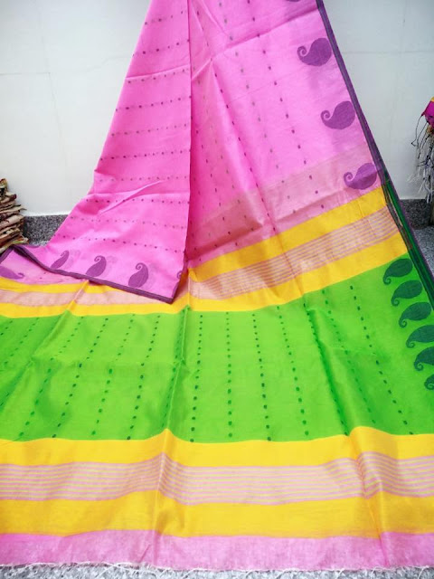 khadi Handloom Resham Saree 