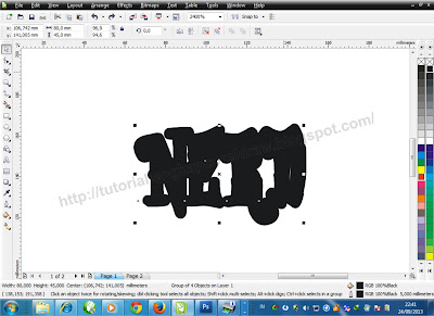 Cara Membuat Outline pada Objek/Teks (2),  tutoriallengkapcoreldraw.blogspot.com