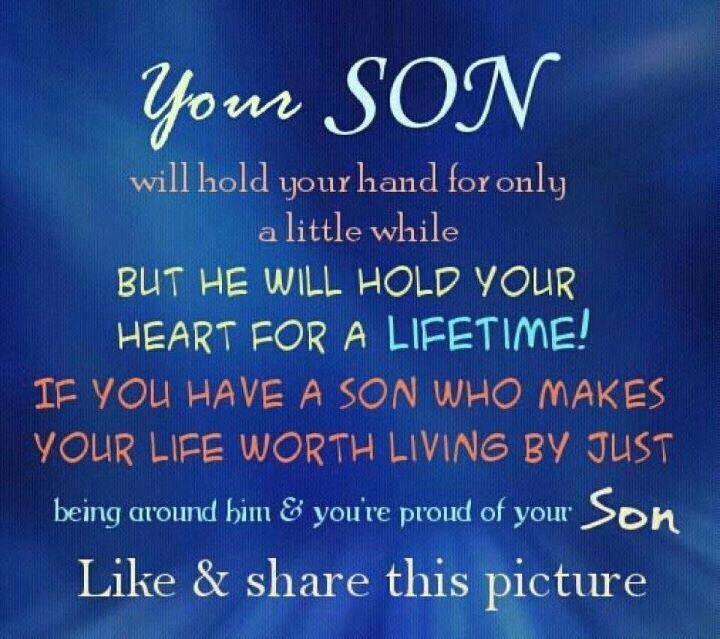 My Coolest Quotes: Your Son Will Hold Your Hand .....