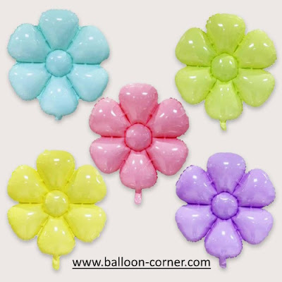 Balon Foil Bunga Daisy Warna