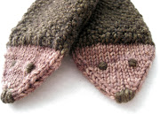 These little hedgehog mittens are knit with DK yarn at a gauge of 6 stitches . (img )