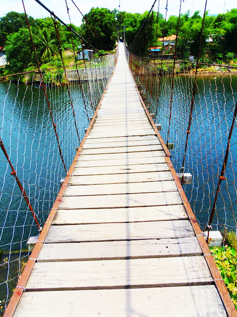 The hanging bridge connecting the town proper to our jobsite