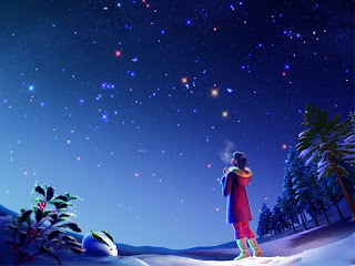 seeing rain stars starslight sky at night anime wallpaper