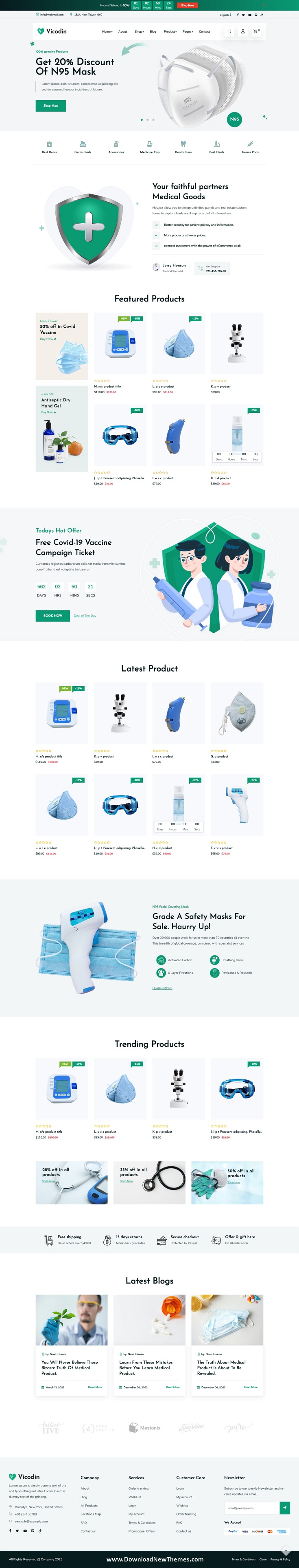 Vicodin - Health & Medical Equipment Store eCommerce Shopify Theme OS 2.0 Review