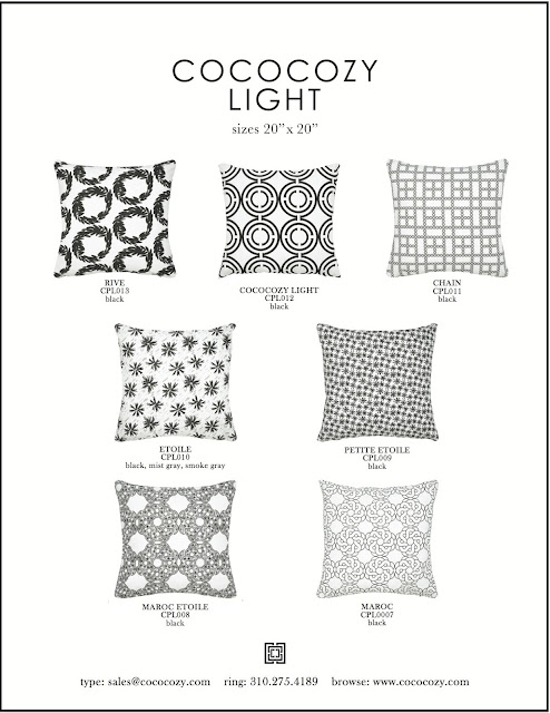 COCOCOZY Light pillow patterns in black