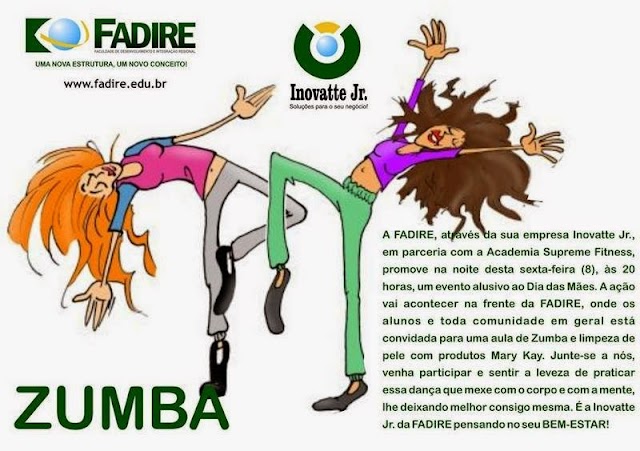 FADIRE promove aula de Zumba em comemoração ao Dia das Mães