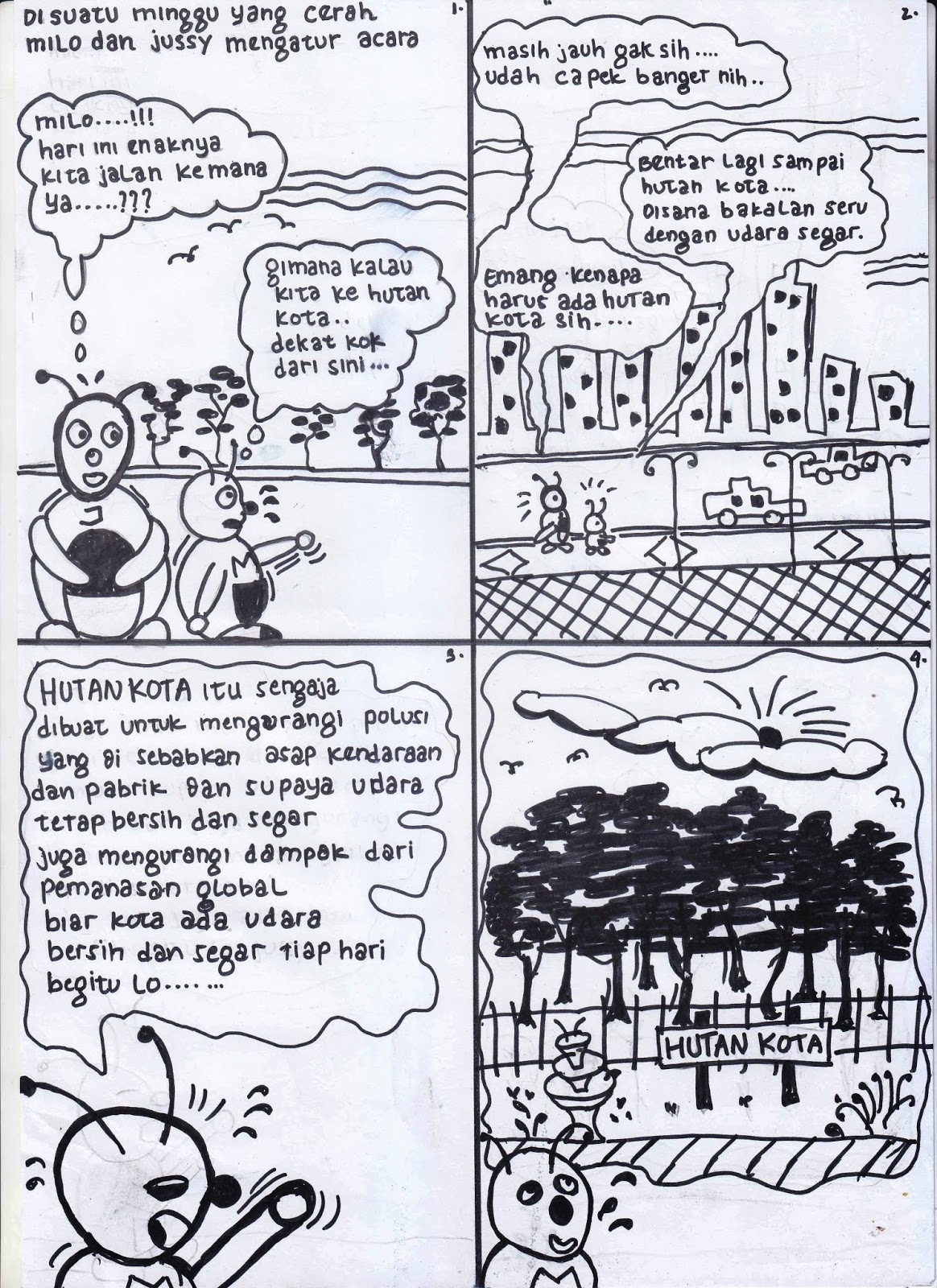 Gambar Komik Lingkungan Hijau Udara Bersih Komicbox
