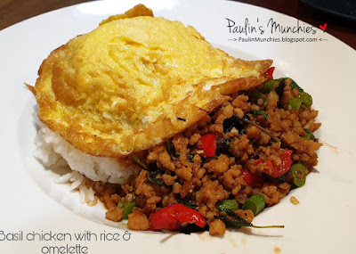 Basil chicken with rice and omelette - Nana Original Thai Kitchen at Far East Plaza Orchard - Paulin's Munchies