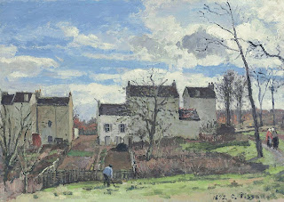 Houses on the Hill, Winter, Outskirts of Louveciennes, 1872