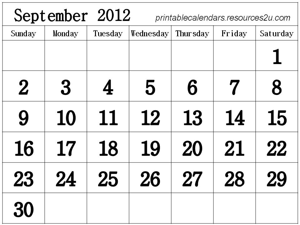 free printable calendars 2012. Free Homemade Calendar 2012