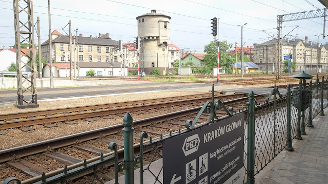 Arriving in Karkow by train.
