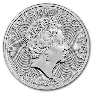 2018 Unicorn Silver Queen's Beasts Great Britain 2 oz