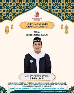 Kultum Tarawih 16 Ramadhan 1445H Masjid Baitul Izzah Tarakan