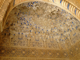 Intricate carved ceilings at the Alhambra on Semi-Charmed Kind of Life