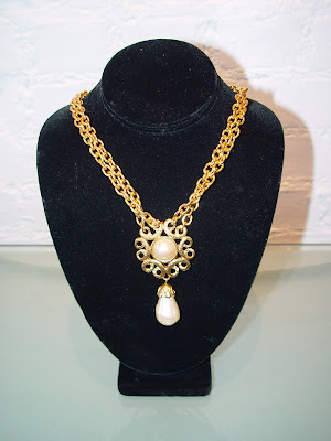 Gold Link Necklace. Yves Saint Laurent Gold Tone