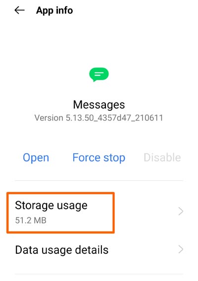 click storage option