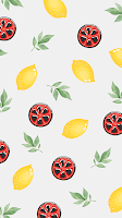 Lemon Pattern Preppy Wallpaper