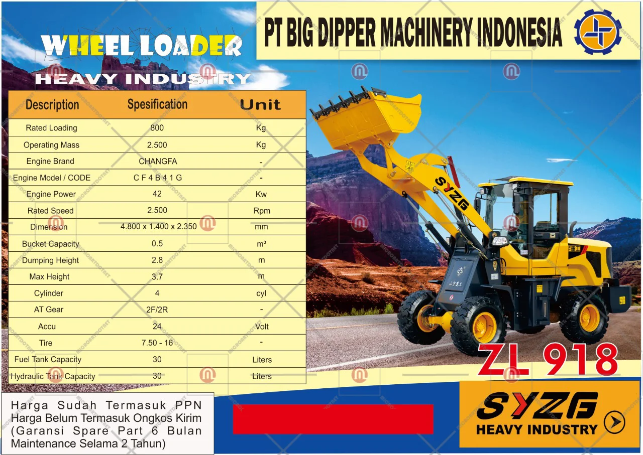 WHEEL LOADER SYZG TYPE ZL 918