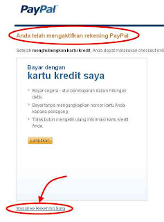 mengaktifkan akun daftar Paypal