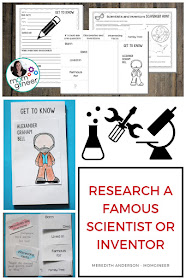 Famous scientists and inventors biographical research project! Kids use an easy-to-follow format to learn about a scientist or inventor and then share their findings with classmates. | Meredith Anderson - Momgineer