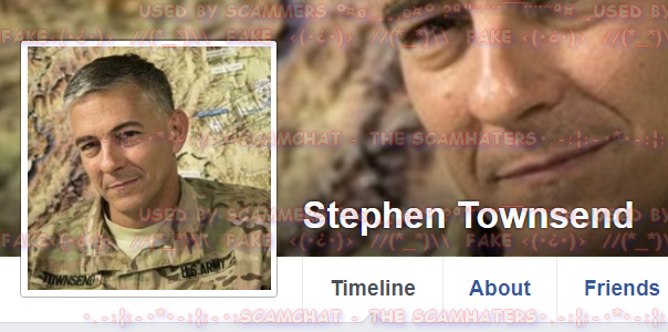 Scamhaters United Ltd Visit Us Also On Facebook And Instagram Stephen Townsend Gen Stephen J Townsend Nothing Using Him Is Real All Scammers