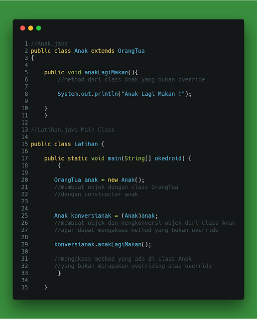 Contoh lain Polymorphism java