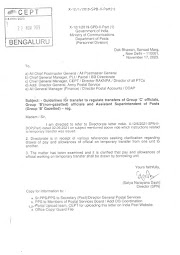 Pay and Allowance of Official working on temporary transfer in Department of Post : Directorate Clarification 