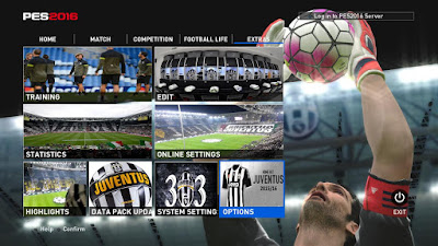 PES 2016 Old Trafford and Juventus Stadium Background Menu by Maskur