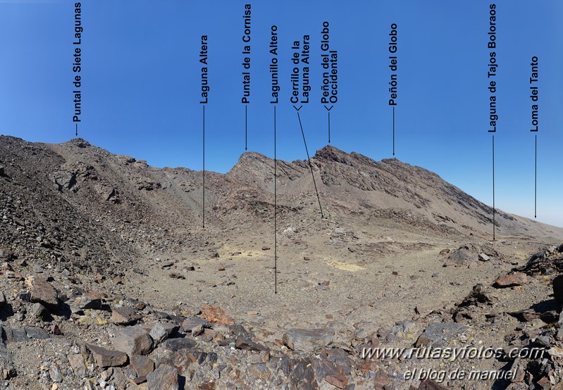 Puntal de Siete Lagunas desde Trevélez (Sierra Nevada)