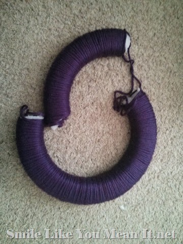 broken yarn wreath