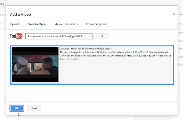 Cara Memasukkan Video Youtube Ke Postingan Blog Terbaru