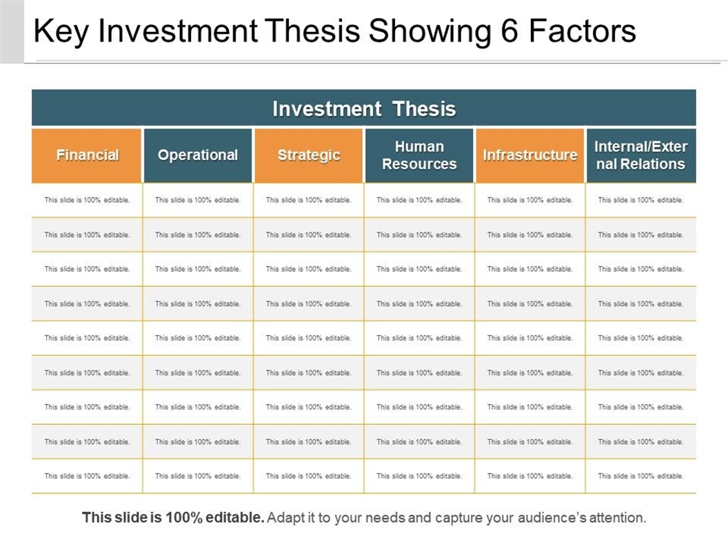 Investment Thesis Showing Background Result Model ...