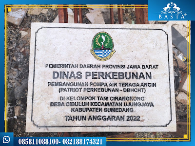 Prasasti Peresmian Batu Marmer | Nameboard Granit Peresmian