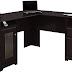 Bush Furniture Cabot L Shaped Computer Desk in Espresso Oak