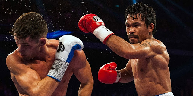 Manny Pacquiao Sungkurkan Jessie Vargas Dalam Perebutan Sabuk Juara Tinju Dunia Di Kelas Walter WBO