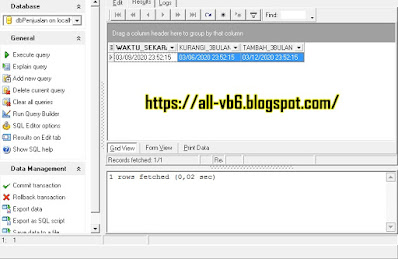 Function ADDDATE() Pada MySQL Server Database