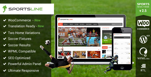 Sportsline - Responsive Sports News Theme Free download