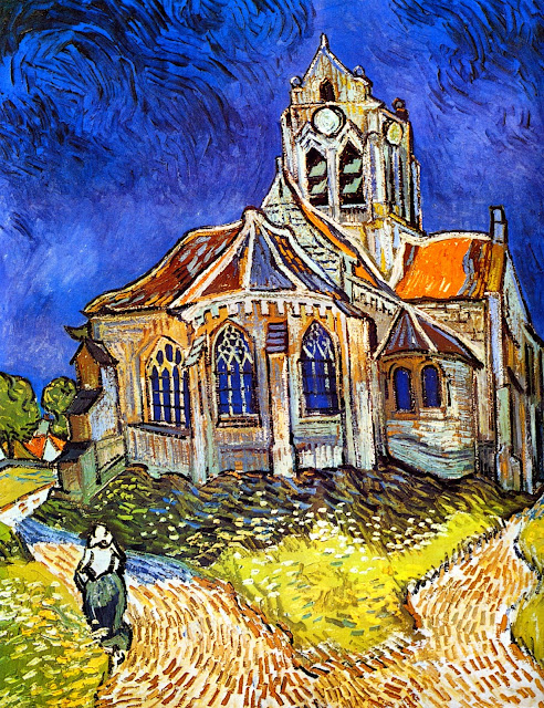 Picture of "The Church at Auvers" by Vincent van Gogh, 1890