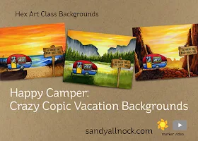 Sunny Studio Stamps: Happy Camper Customer Card by Sandy Allnock