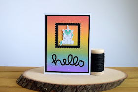 Rainbow Distress Oxide Ink Blending Tutorial by Jess Crafts featuring Stamping Bella Unicorns