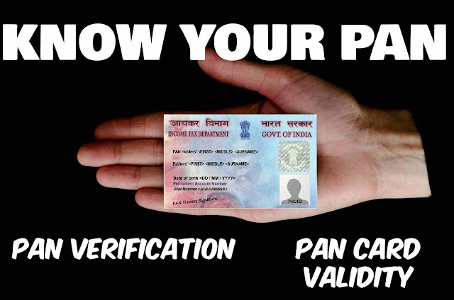 Know Your PAN, Check PAN Card Validity and PAN Verification