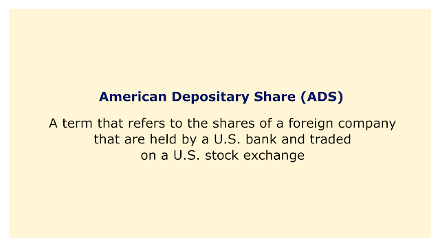 A term that refers to the shares of a foreign company that are held by a U.S. bank and traded on a U.S. stock exchange.