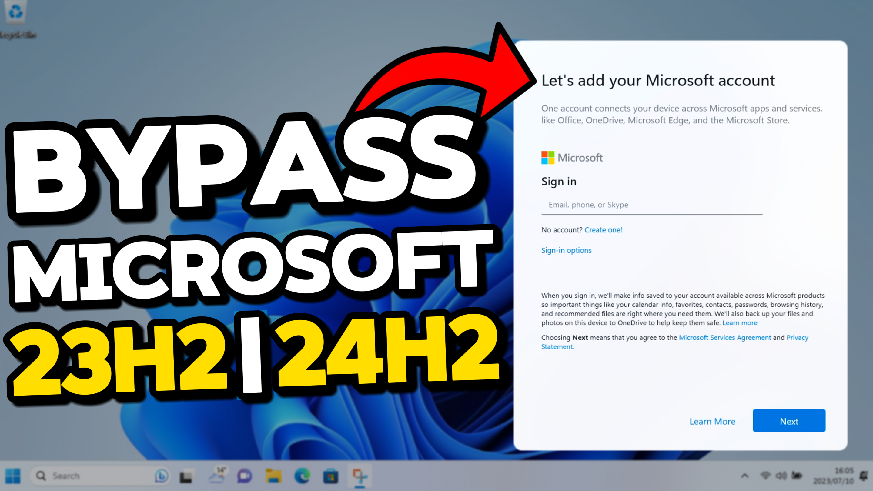 You Can Still Skip Microsoft Sign In on Windows 11 23H2 & 24H2