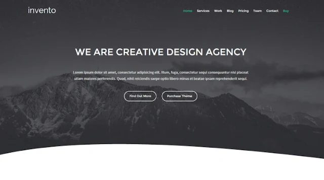 Invento - шаблон для landing page - сайт визитка