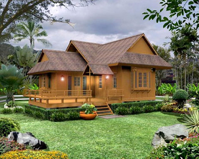 Contoh Desain Rumah Kayu Bergaya Modern