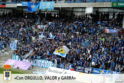 Symmachairii animando al Real Oviedo.