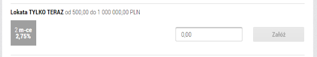 Lokata Tylko Teraz - wniosek w Idea Cloud